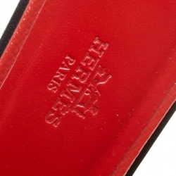 Hermes Red Patent Leather Oran Box Sandals Size 36