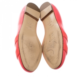 Pre Owned Hermes Sorbet Leather Nice Ballet Flats Size 38.5