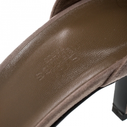 Hermes Beige Suede Night Crystal Powder Ankle Strap Sandals Size 40