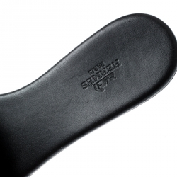 Hermes Black Leather Lisboa Flat Slides Size 38