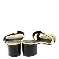 Hermes Yellow Patent Leather Oasis Slides Size 37