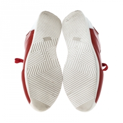 Hermes Red Patent Leather Low Top Sneakers Size 37.5