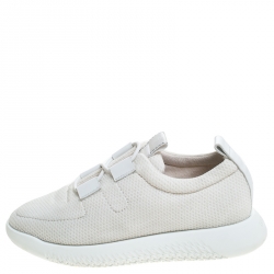 Hermes White Mesh Team Sneakers Size 38