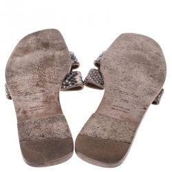 Hermes Python Oran Box Sandals Size 38.5