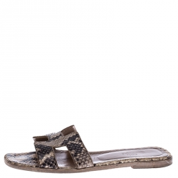 Hermes Python Oran Box Sandals Size 38.5