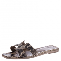 Hermes Python Oran Box Sandals Size 38.5