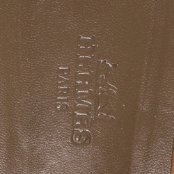 Hermes Brown Leather Rivage Chain Detail Slip On Flats Size 39