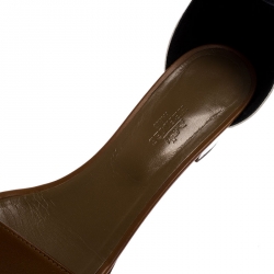 Hermes Tricolor Leather Manege Ankle Wrap Sandals Size 40.5