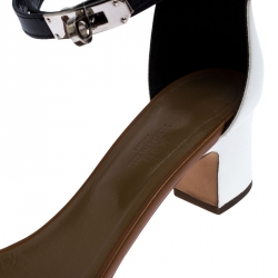 Hermes Tricolor Leather Manege Ankle Wrap Sandals Size 40.5