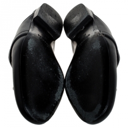 Hermes Black Calfskin Leather Palladium Plated Oz Mules Size 36.5