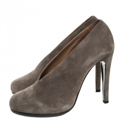 Hermes Khaki Suede Florida Pumps Size 39.5