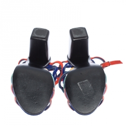 Hermes Multicolor Suede Oracle Sandals Size 38.5