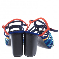 Hermes Multicolor Suede Oracle Sandals Size 38.5