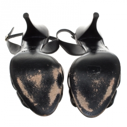 Pre Owned صندل هيرمس سير كاحل بريمير جلد أسود 39