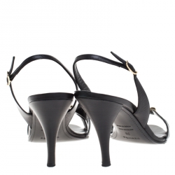 Pre Owned صندل هيرمس سير كاحل بريمير جلد أسود 39