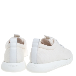 Hermes White Mesh Team Sneakers Size 43.5