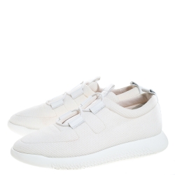 Hermes White Mesh Team Sneakers Size 43.5