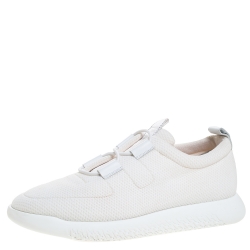 Hermes White Mesh Team Sneakers Size 43.5