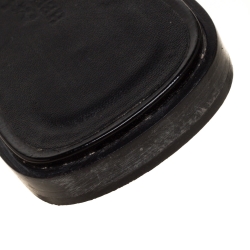 Hermes Black Patent Leather Oran Flats Size 38.5