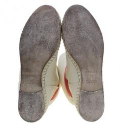 Hermes White Canvas Espadrilles Knee Boots Size 37