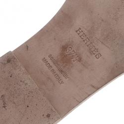 مملوكة مسبقًا صندل هيرمس أوران بوكس جلد ثعبان مقاس 37.5