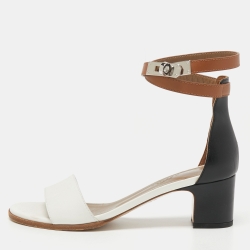 Hermes Tricolor Leather Manege Sandals Size 35.5
