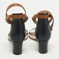 Hermes Tricolor Leather Manege Sandals Size 35.5