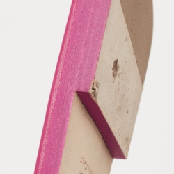 Pre Owned Hermes Pink Lizard Embossed Oran Flat Slides Size 38