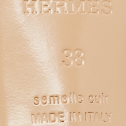 Pre Owned Hermes Blue Denim Oasis Slide Sandals Size 38