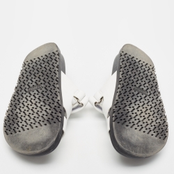 Hermes White Leather Chypre Flat Slides Size 36
