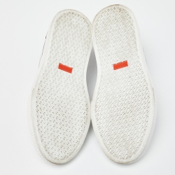 Hermes Tri Color Canvas and Leather Get Low Top Sneakers Size 38.5