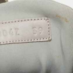 Pre Owned حذاء رياضي هيرمس مايلز جلد ونايلون أبيض/ رصاصي مقاس 39