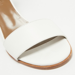 مملوكة مسبقًا Hermes Two Tone Leather Manege Ankle Strap Sandals Size 37