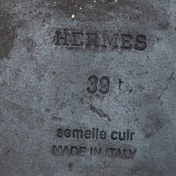 مملوكة مسبقًا Hermes Black Glitter  Oran Flat Slides Size 39