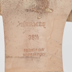 مملوكة مسبقًا Hermes Beige Suede Oran Flat Slides Size 38.5 