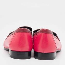 Pre Owned Hermes Tricolor Leather Paris Loafers Size 35