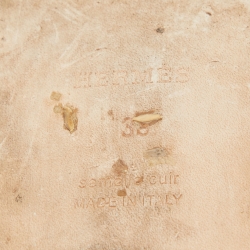 مملوكة مسبقًا Hermes Burgundy Leather Oran Flat Slides Size 38