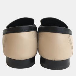 Pre Owned Hermes Multicolore Beige Calfskin Royal Loafers 38