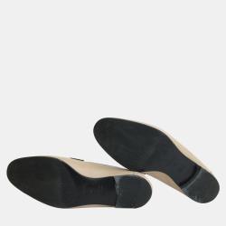 Pre Owned Hermes Multicolore Beige Calfskin Royal Loafers 38