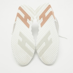 Hermes Grey Suede and Mesh Hip-Hop Sneakers Size 38