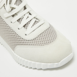 Hermes Grey Suede and Mesh Hip-Hop Sneakers Size 38
