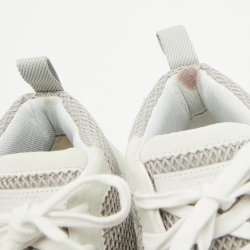Hermes Grey Suede and Mesh Hip-Hop Sneakers Size 38