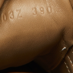 مملوكة مسبقًا Hermès White/Silver Leather Trail Low Top Sneakers Size 39