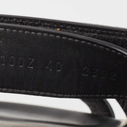 Pre Owned Hermes Black Leather Chypre Sandals Size 40