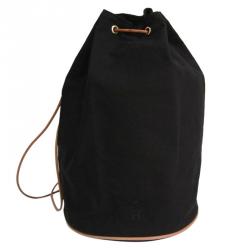 Hermes Black Canvas Matelot Marcel Backpack