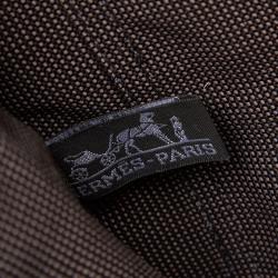 Hermes Dark Gray Canvas Herline Backpack PM Travel Backpack