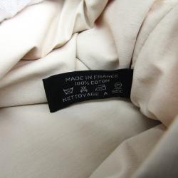 Pre Owned Hermes Ivory Cotton Medium Bolide Travel Case