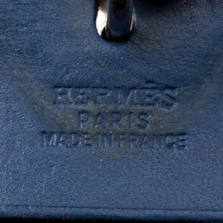 Hermes Denim Blue Fabric and Leather 2-in-1 Herbag Backpack