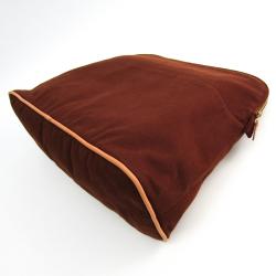Pre Owned Hermes Brown Cotton Bolide Travel Case