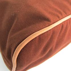 Pre Owned Hermes Brown Cotton Bolide Travel Case